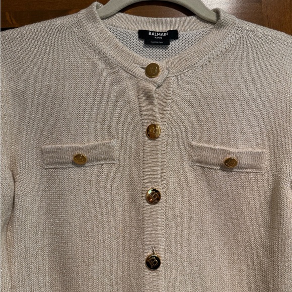 Balmain girls size 12 Cardigan with Gold Buttons - Picture 2 of 4